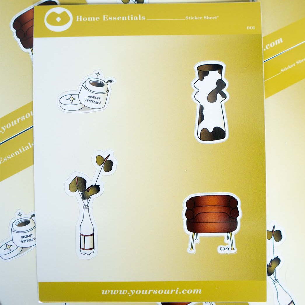 Home Essentials Sticker Sheets